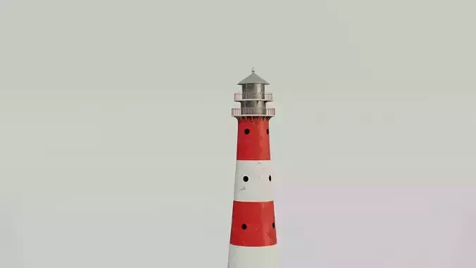 Lighthouse 3D model PBR materials Low-poly 3D model