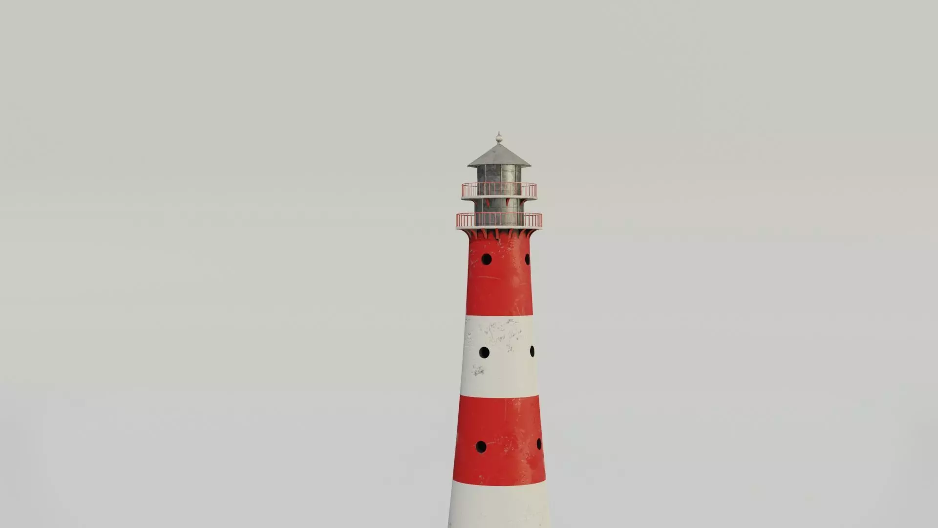 Lighthouse 3D model PBR materials Low-poly 3D model_0