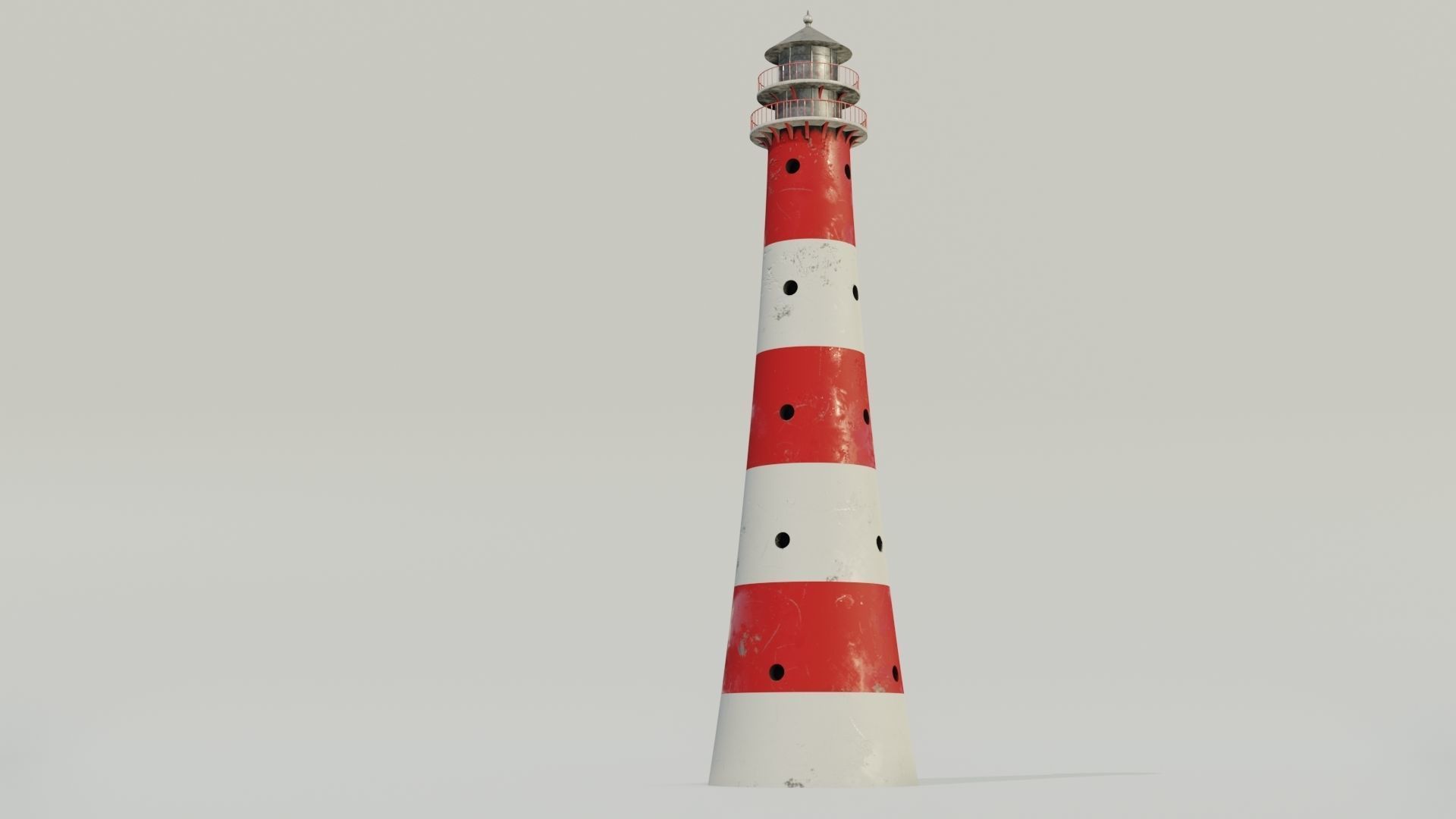Lighthouse 3D model PBR materials Low-poly 3D model_2