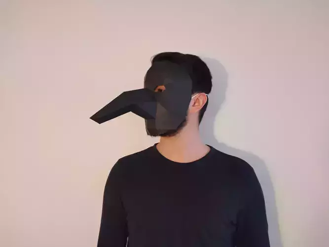 diy doctor mask papercraft template and 3d model