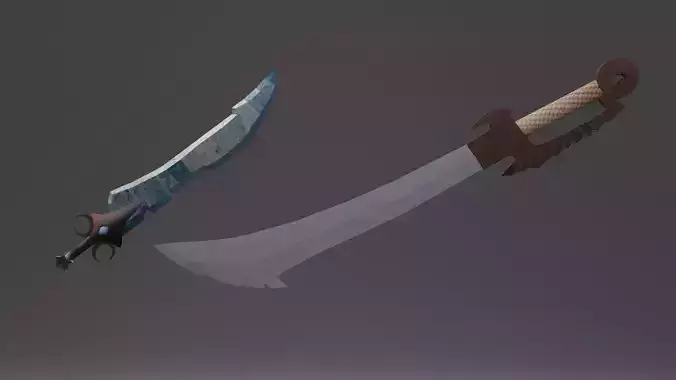 RPG Game Ready Swords Free low-poly 3D model