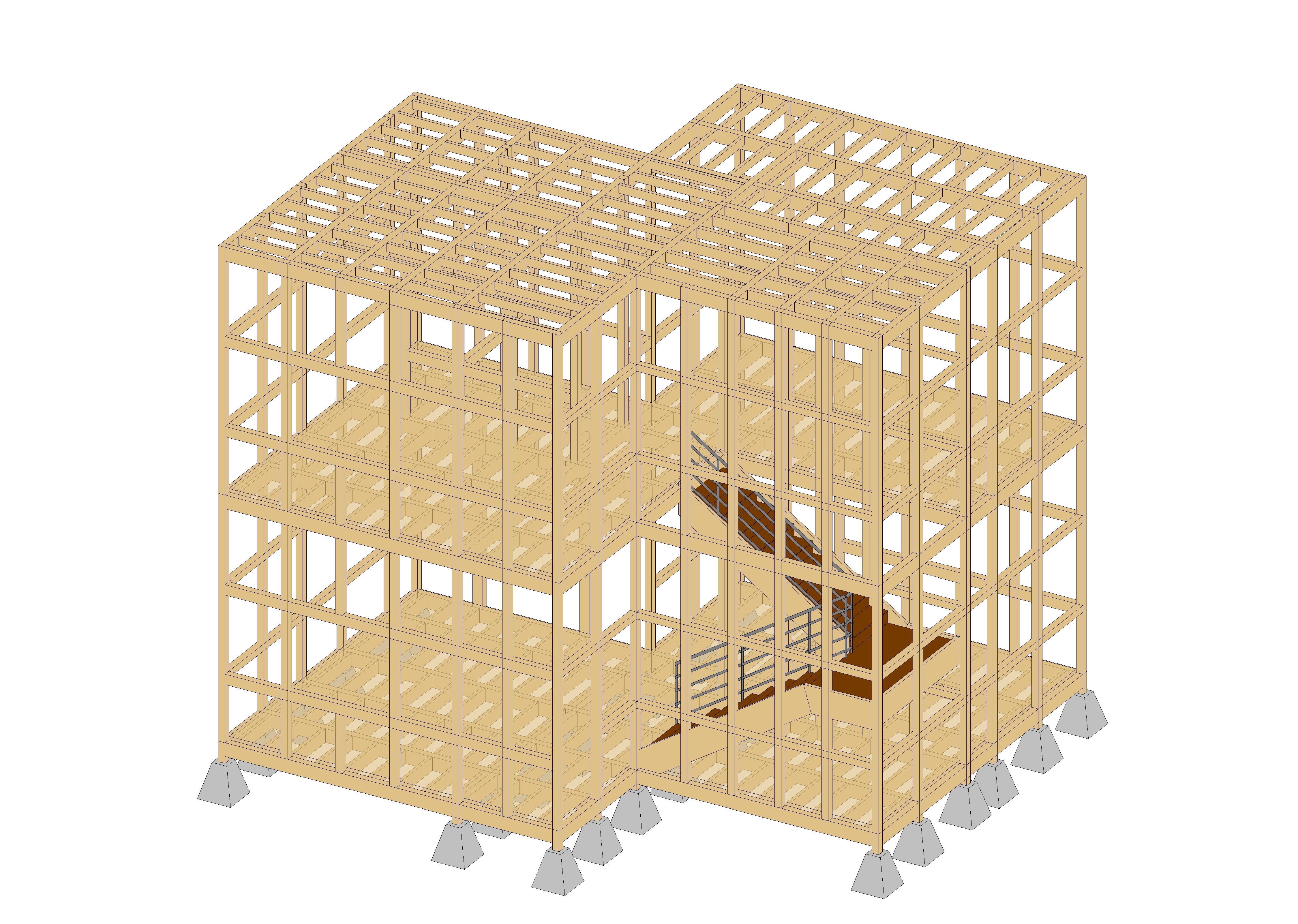 2-Storey House 3D model_4