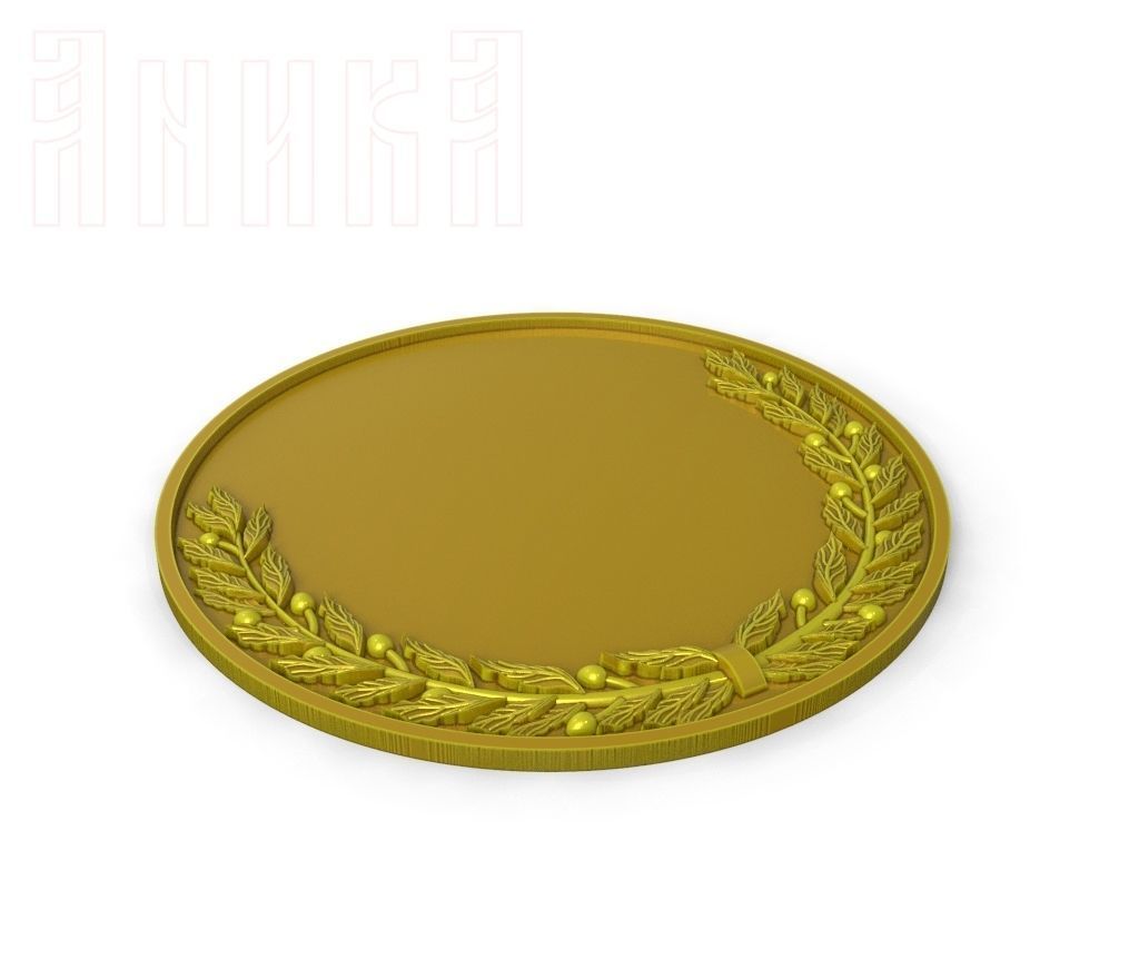 The basis for the obverse of the coin badge number 1 3D print model_1