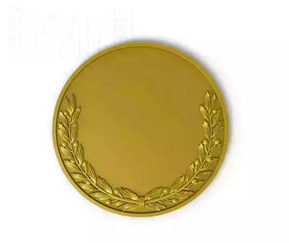 The basis for the obverse of the coin badge number 1 3D print model