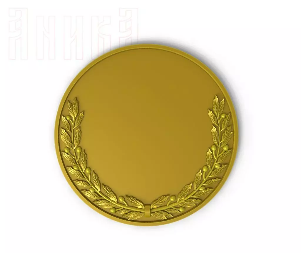 The basis for the obverse of the coin badge number 1 3D print model_0