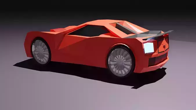 Low poly sport car