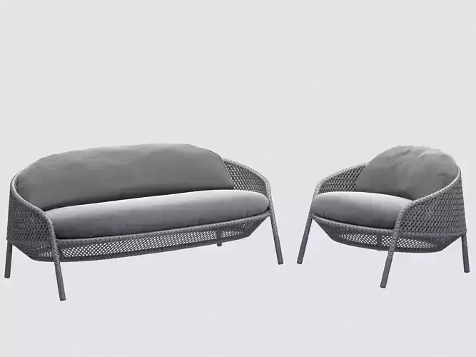 AHNDA GRAPHITE collection DEDON 3D model