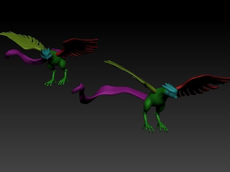 Pokemon - Galarian Articuno with cuts and as a whole 3D print model_4