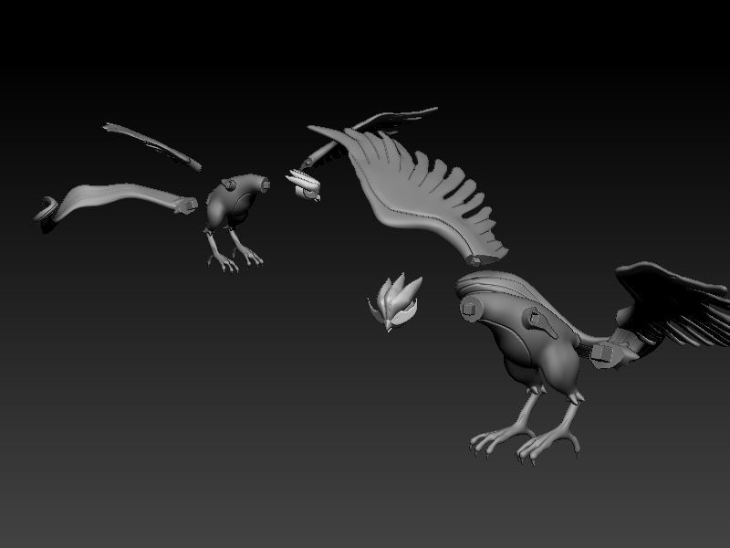 Pokemon - Galarian Articuno with cuts and as a whole 3D print model_3