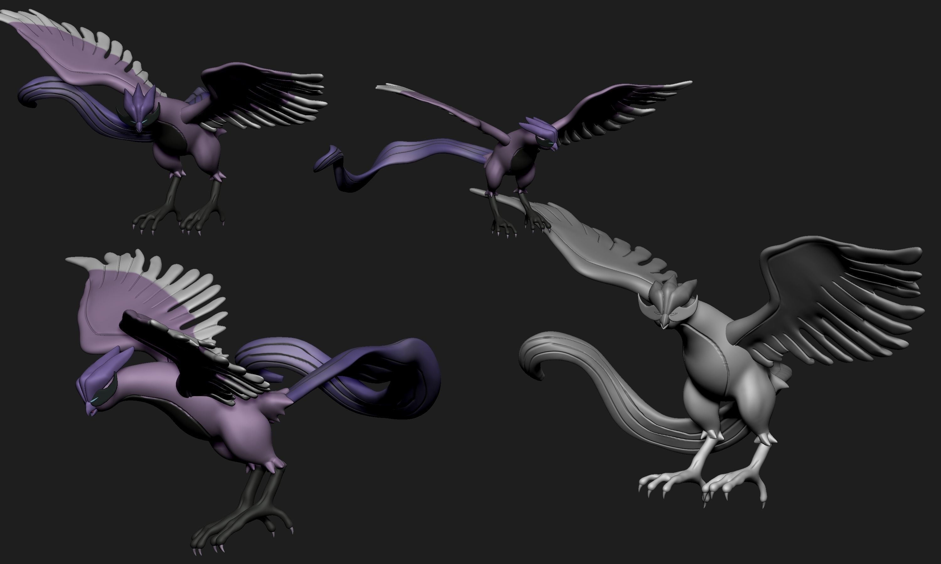 Pokemon - Galarian Articuno with cuts and as a whole 3D print model_2