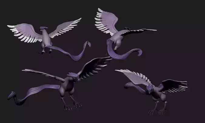 Pokemon - Galarian Articuno with cuts and as a whole