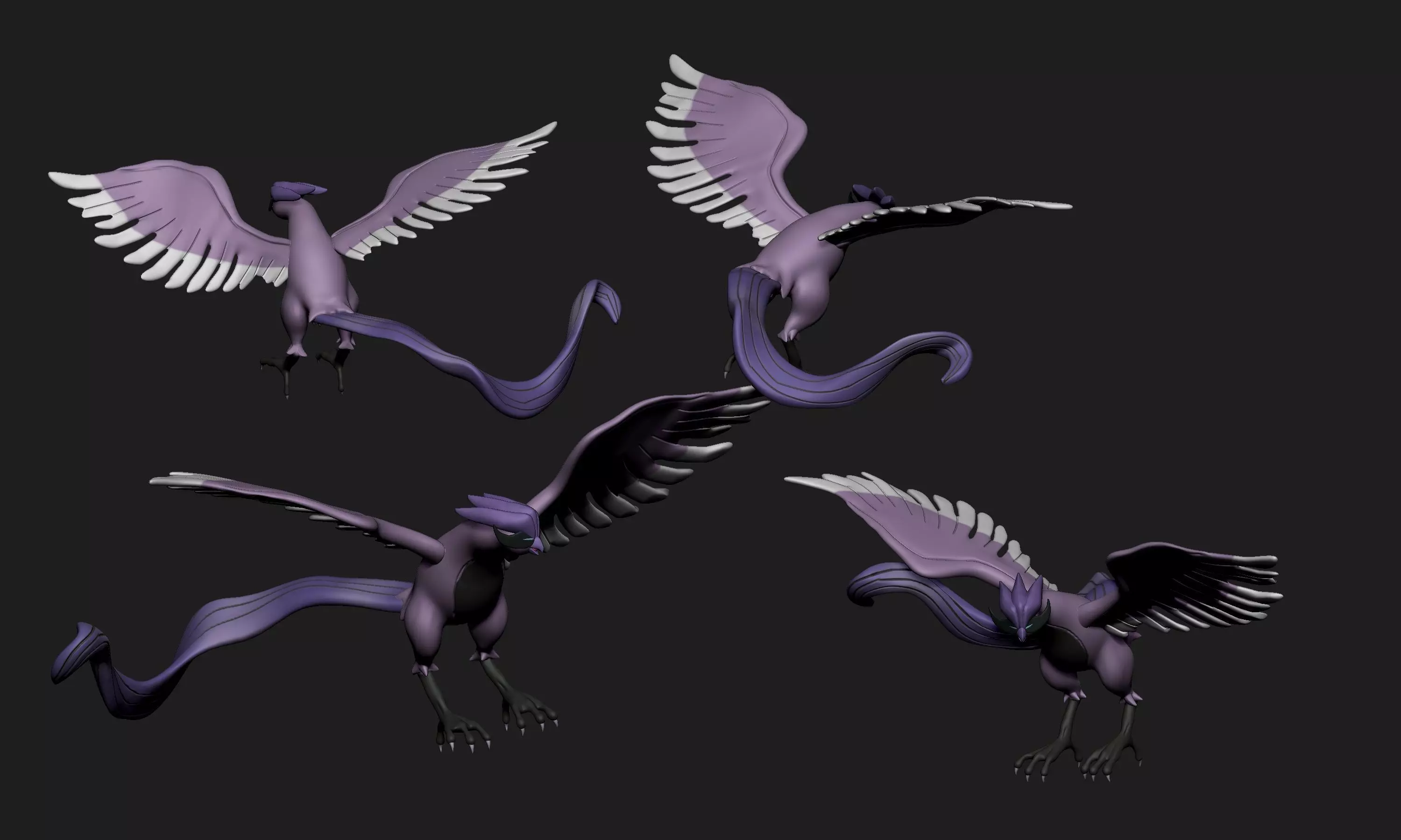 Pokemon - Galarian Articuno with cuts and as a whole 3D print model_0
