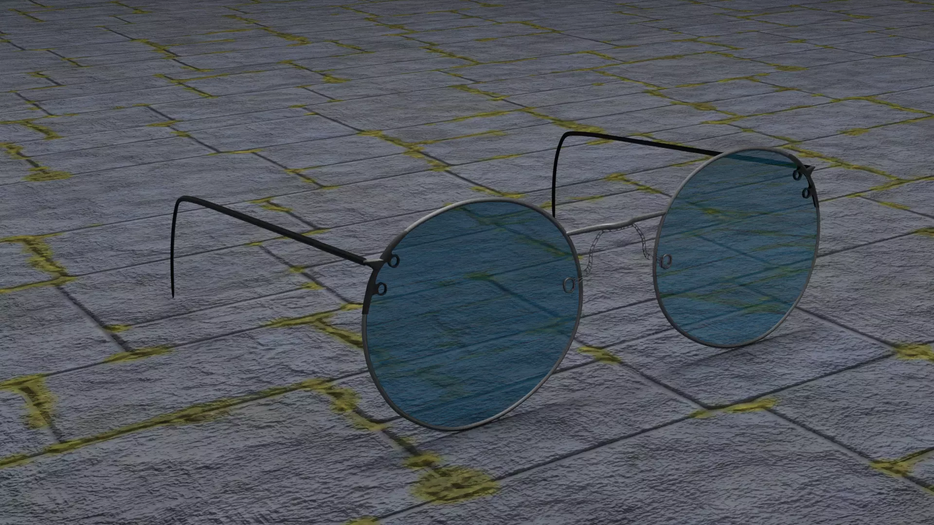 Sunglasses pair of Low-poly 3D model_0