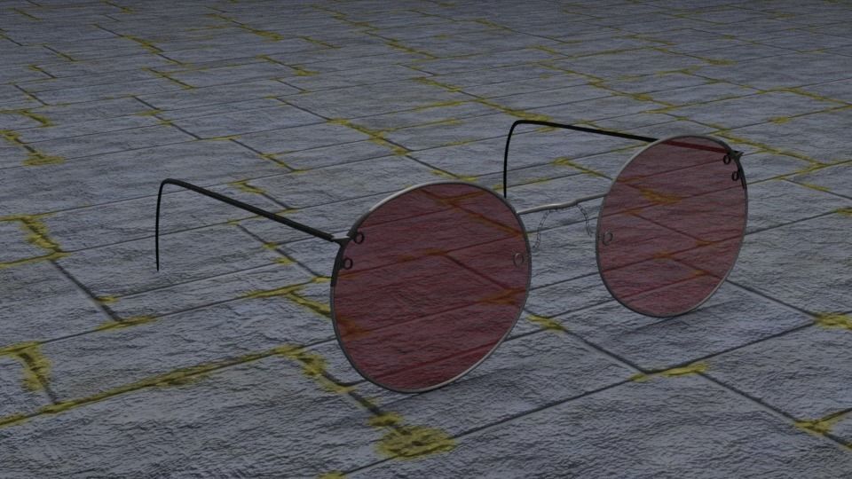 Sunglasses pair of Low-poly 3D model_1