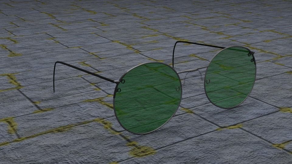 Sunglasses pair of Low-poly 3D model_2