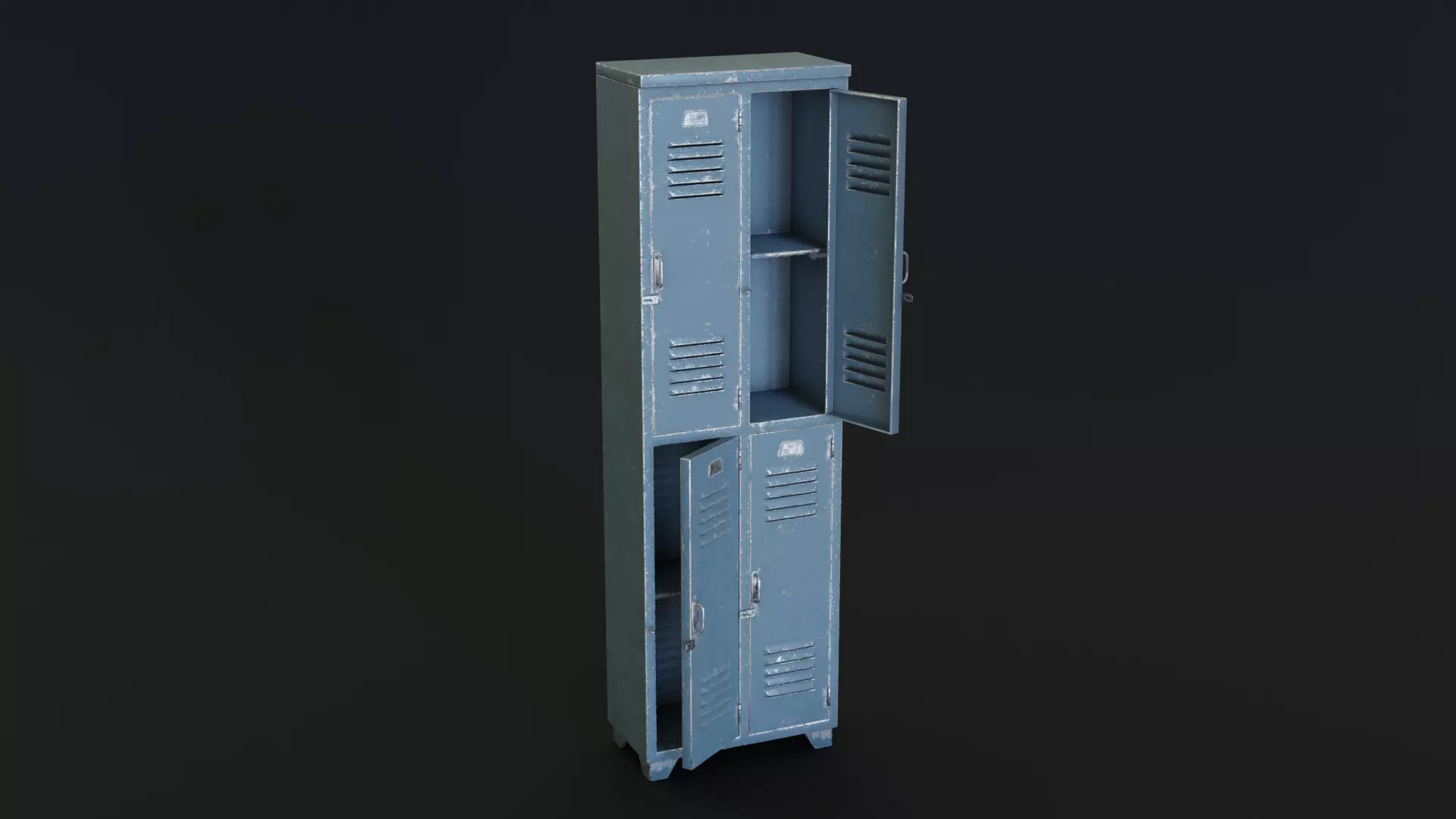 Locker Low-poly 3D model_0
