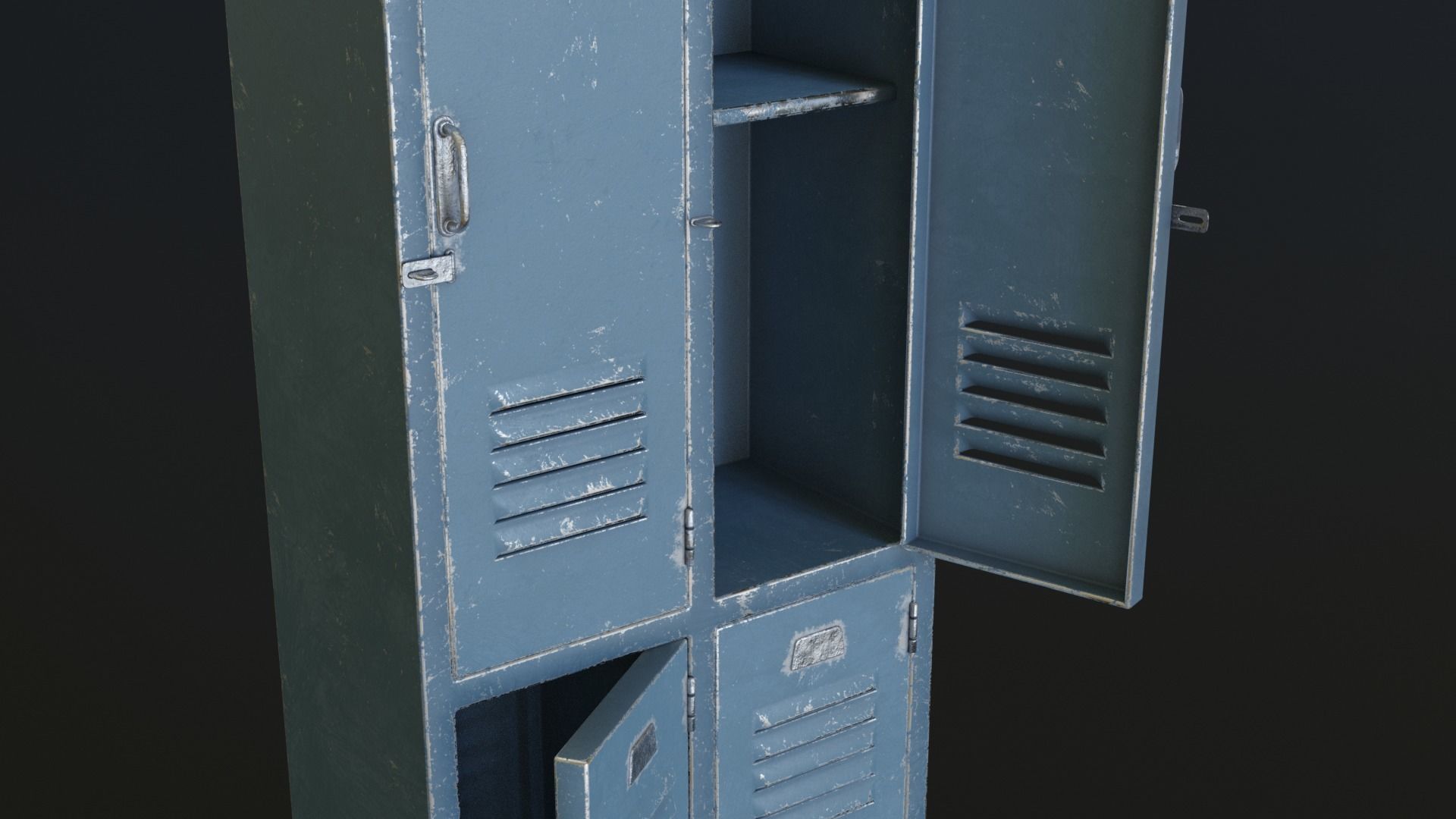 Locker Low-poly 3D model_2