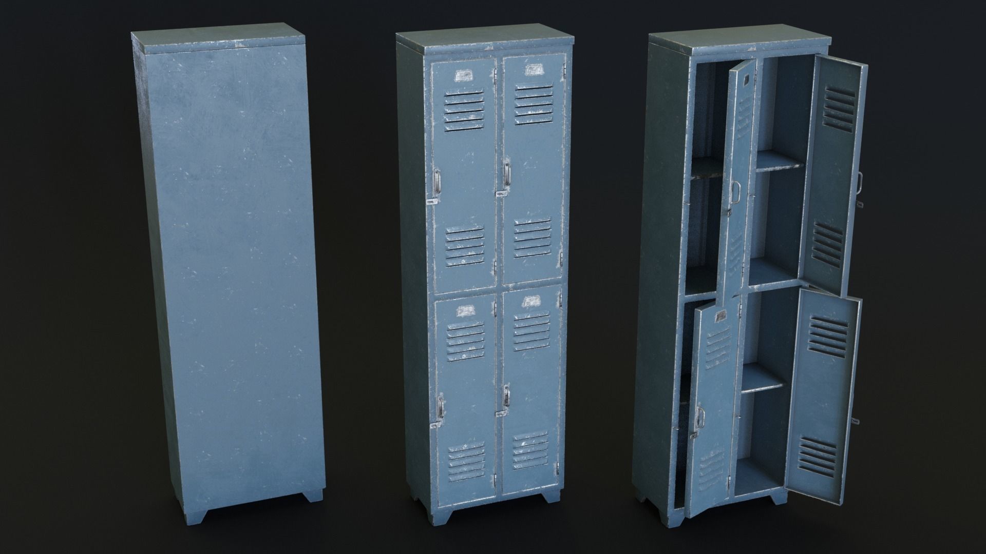Locker Low-poly 3D model_3