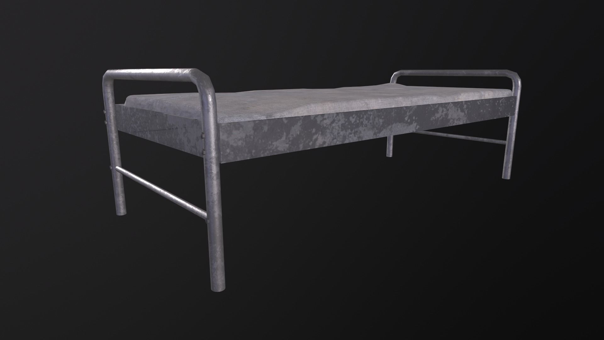3D model Single prison bed VR / AR / lowpoly CGTrader
