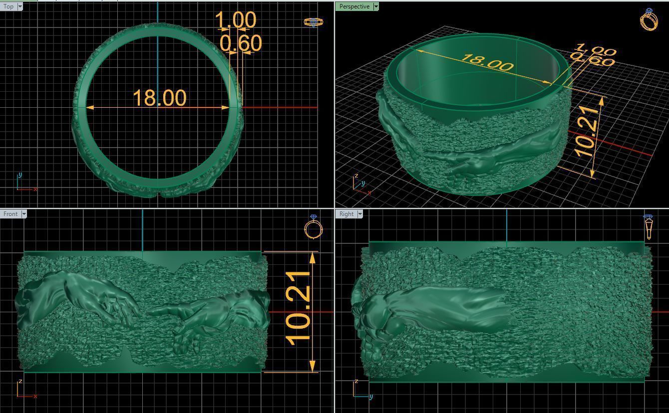 The creation of Adam Hands Ring 3D model_5