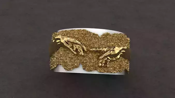 The creation of Adam Hands Ring 3D model