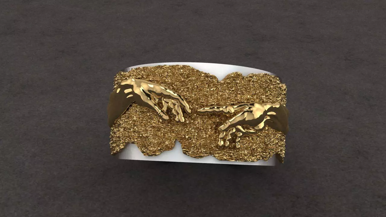 The creation of Adam Hands Ring 3D model_0