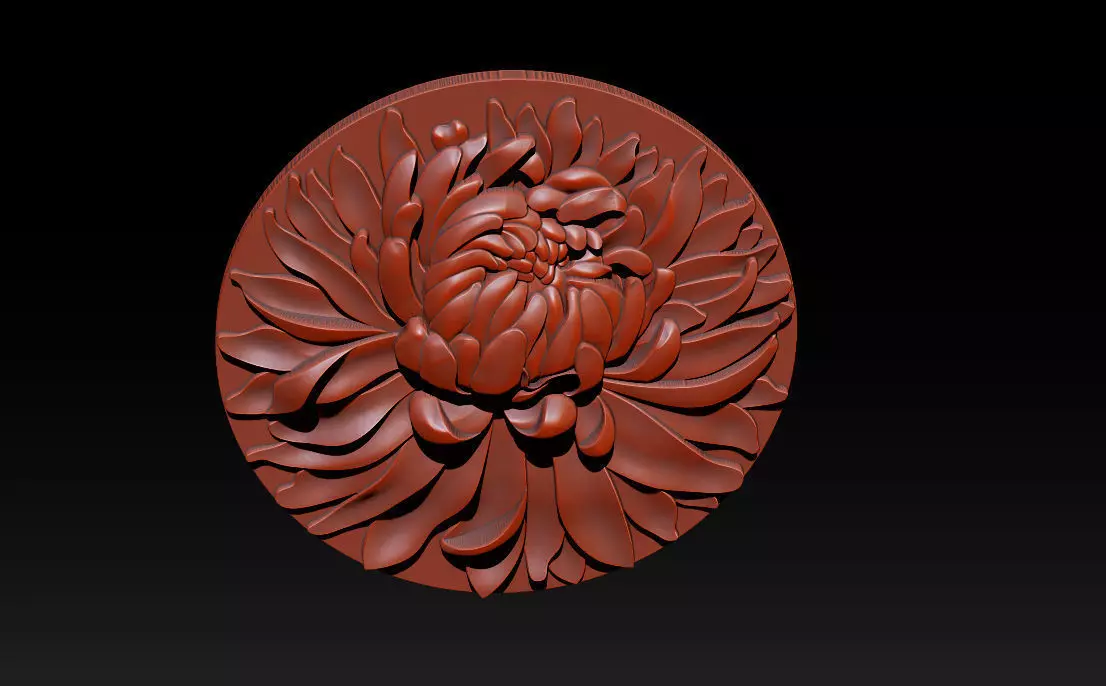 Chrysanthemum 3D model dahlia 3D print model