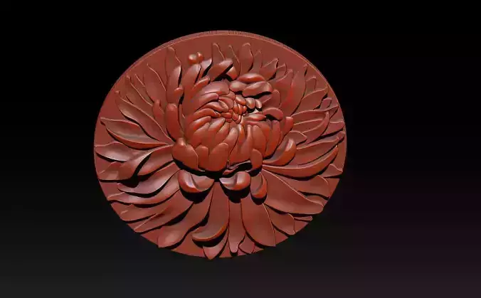 Chrysanthemum 3D model dahlia