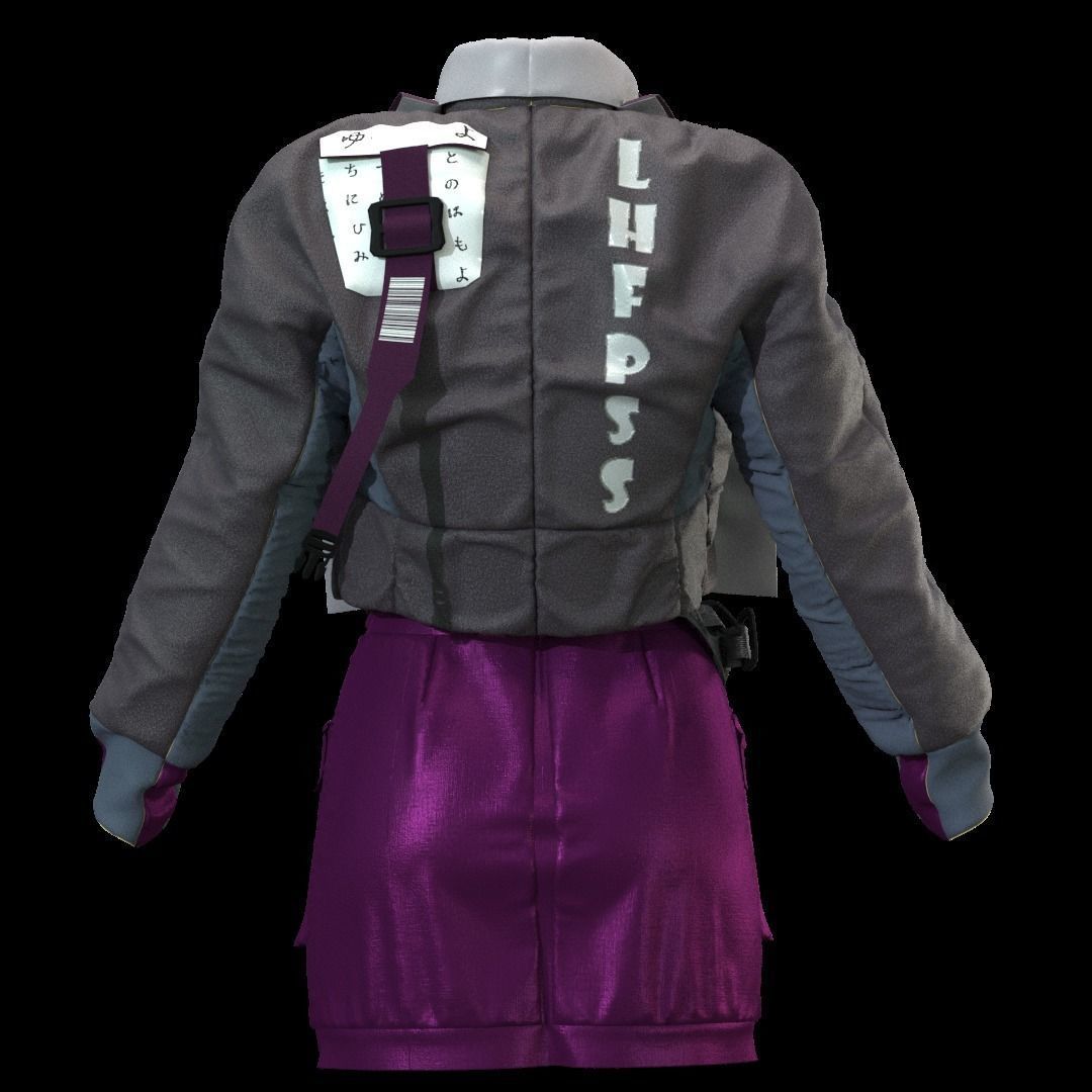 Cyberpunk JACKET SET 3D model_2