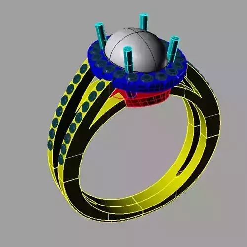 Women ring with gems  anello cabhocon  An228