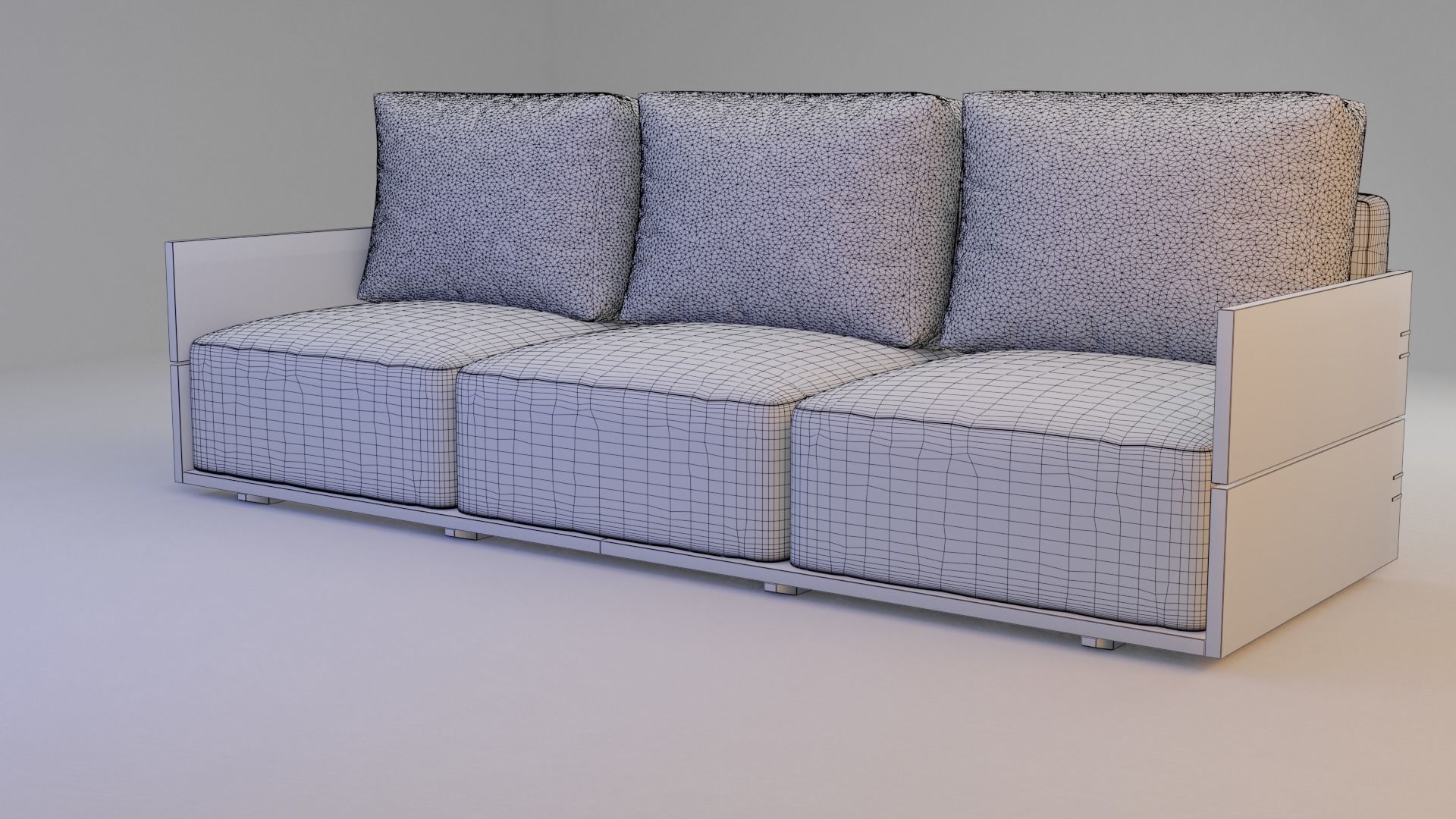 Paros Sofa Low-poly 3D model_10