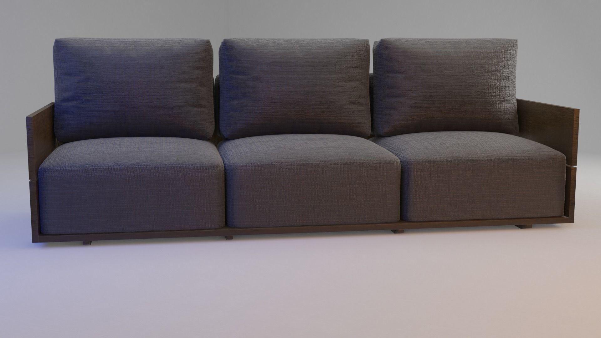 Paros Sofa Low-poly 3D model_1