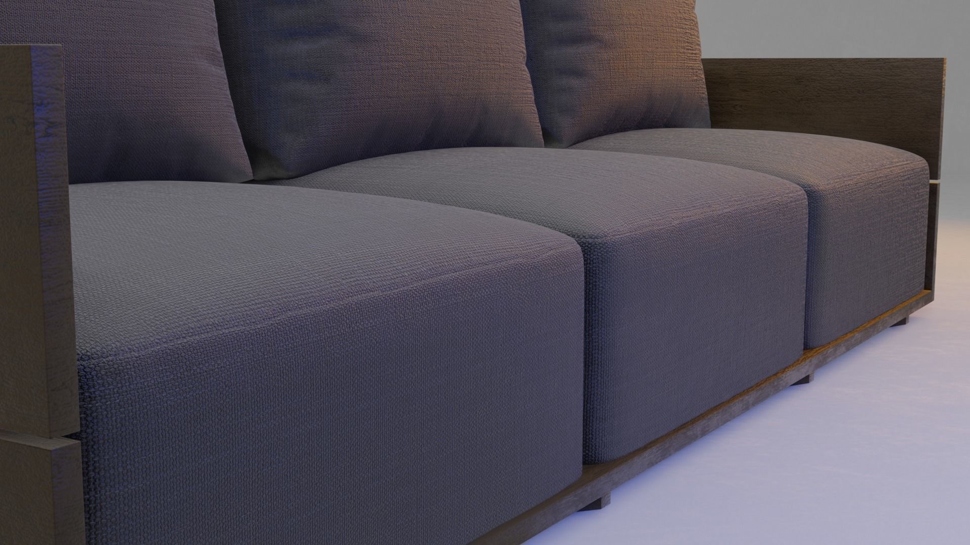 Paros Sofa Low-poly 3D model_9