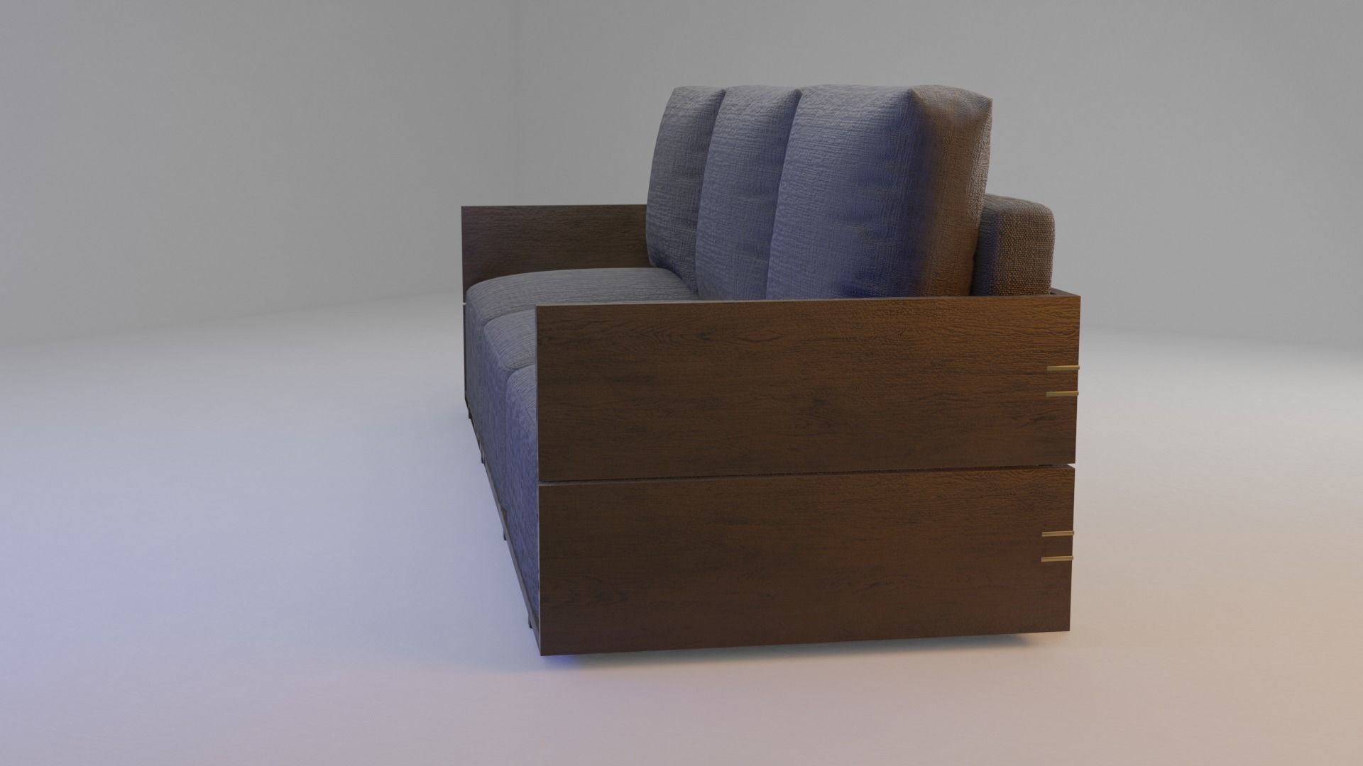 Paros Sofa Low-poly 3D model_7