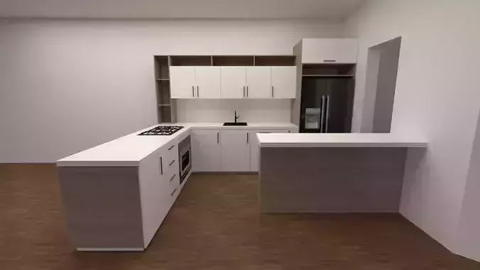 Kitchen1 kitchen with cabinets and counter tops