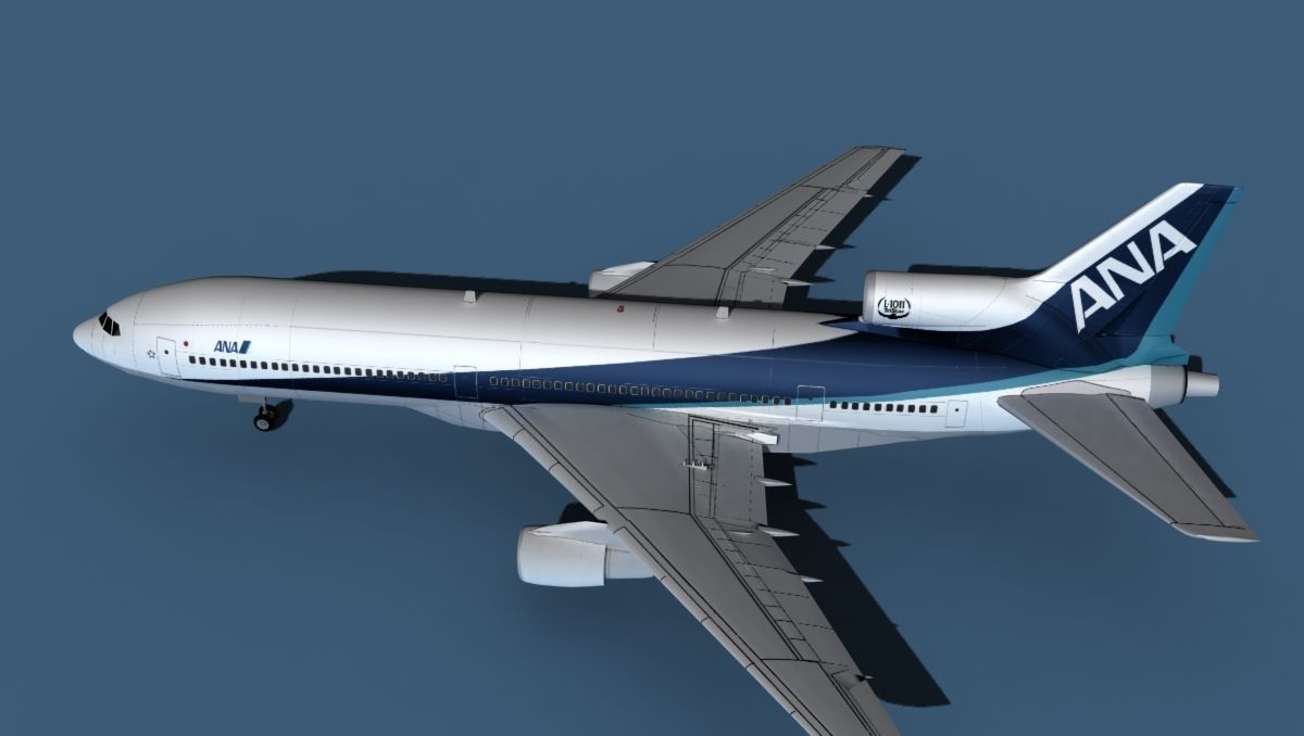Lockheed L-1011-50 All Nippon Airways 3D model_9