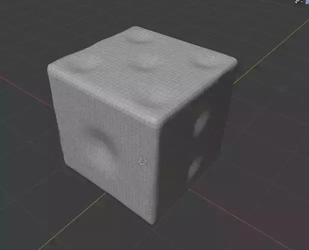 Dice low poly with dot