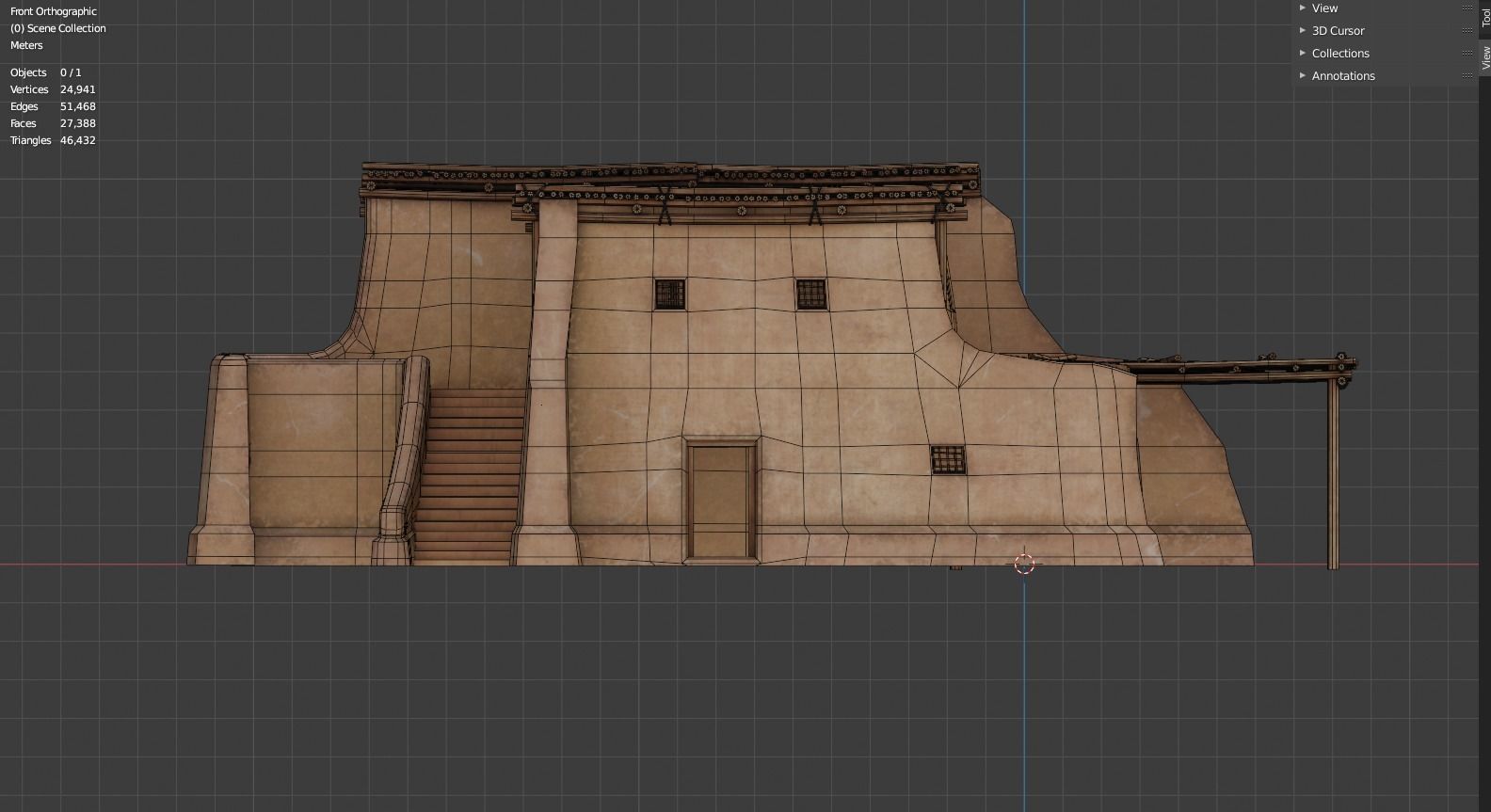 Sturdy Shanty Low-poly 3D model_25