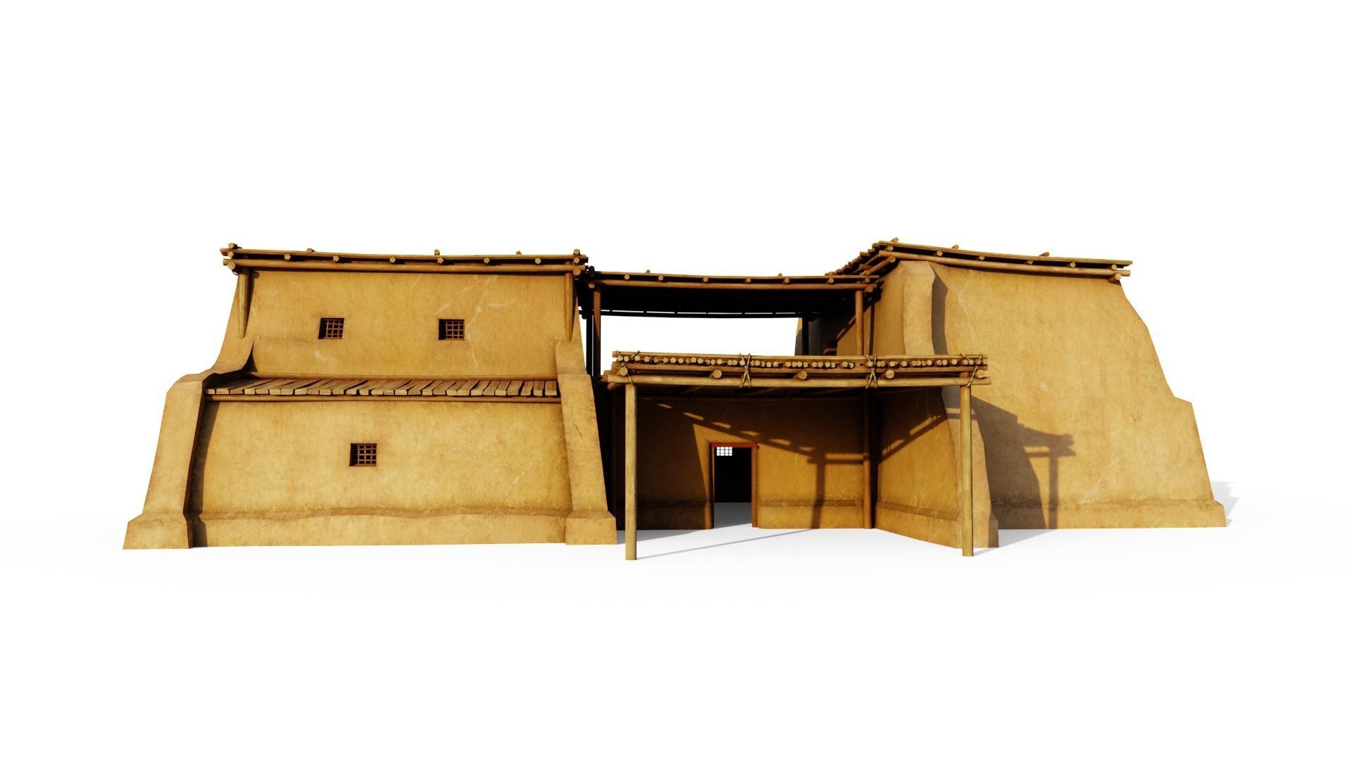 Sturdy Shanty Low-poly 3D model_3