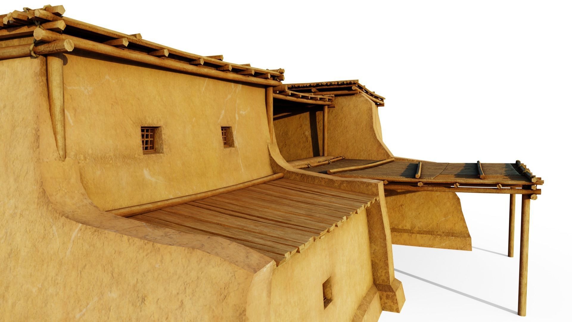 Sturdy Shanty Low-poly 3D model_7