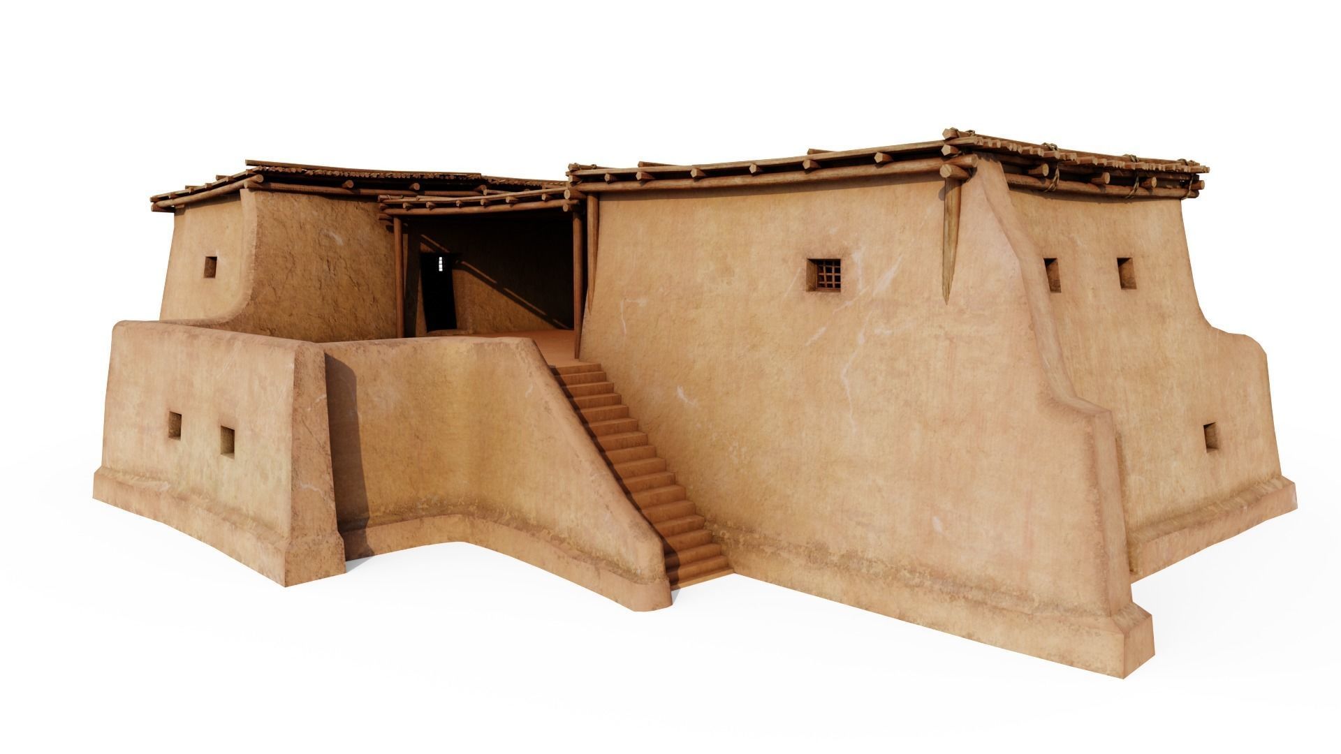 Sturdy Shanty Low-poly 3D model_10