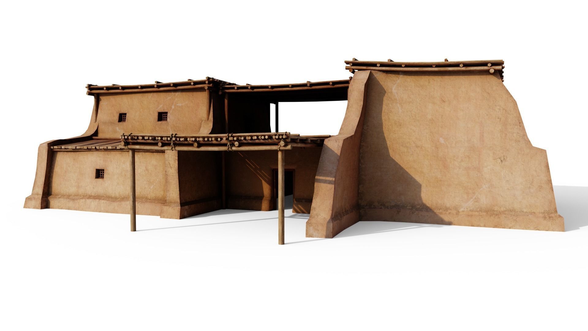 Sturdy Shanty Low-poly 3D model_9