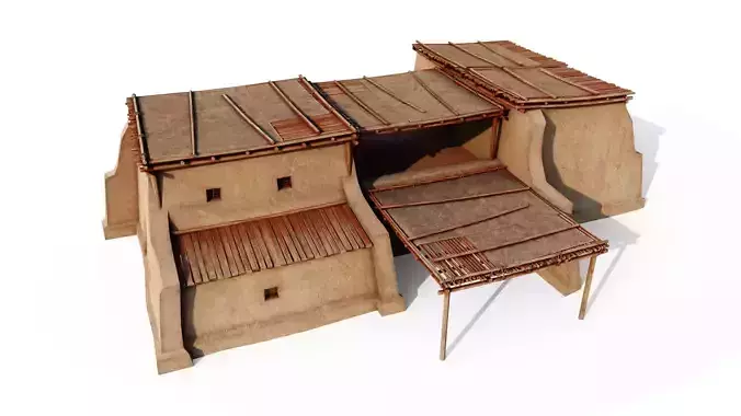 Sturdy Shanty Low-poly 3D model