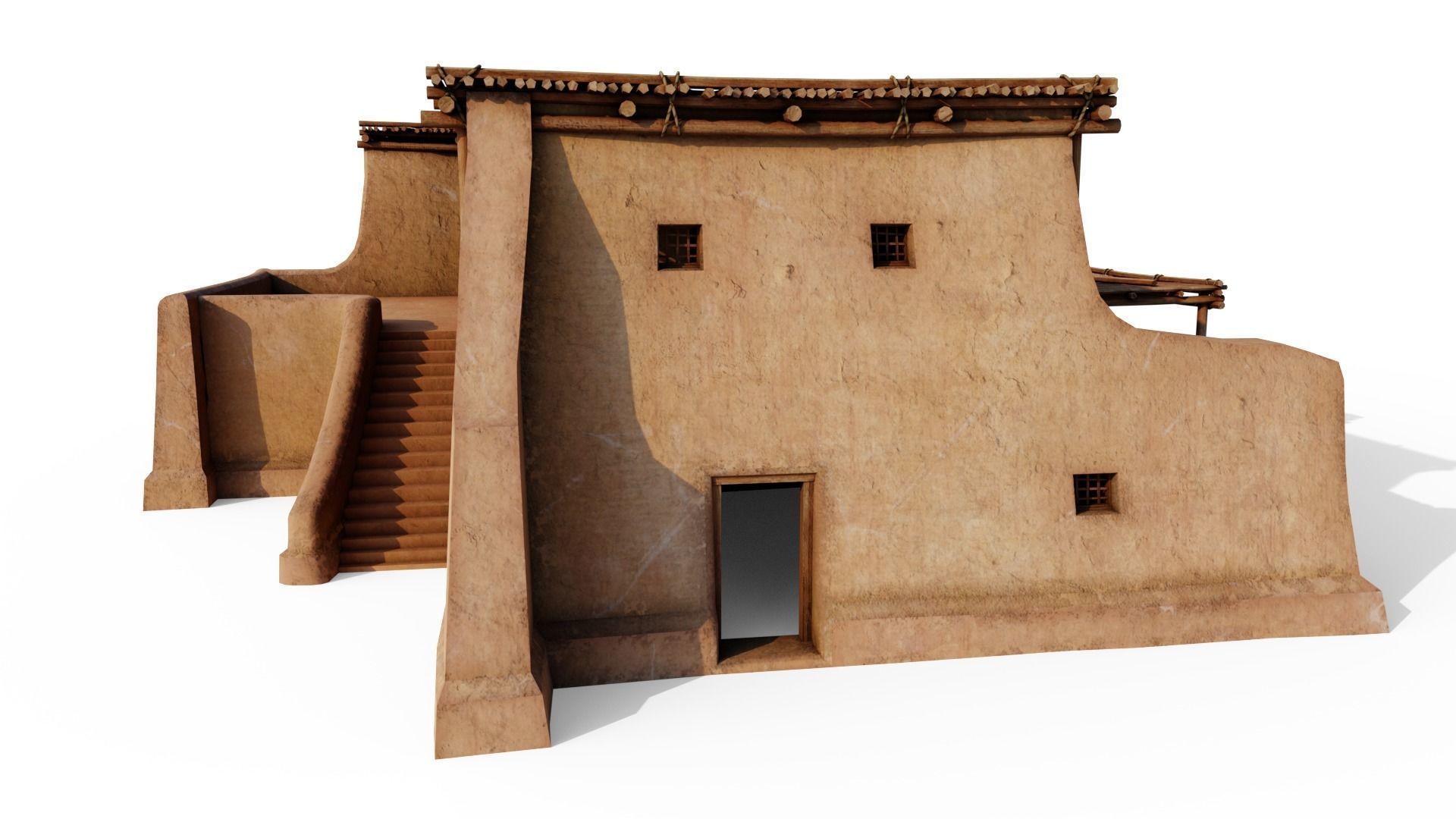 Sturdy Shanty Low-poly 3D model_13