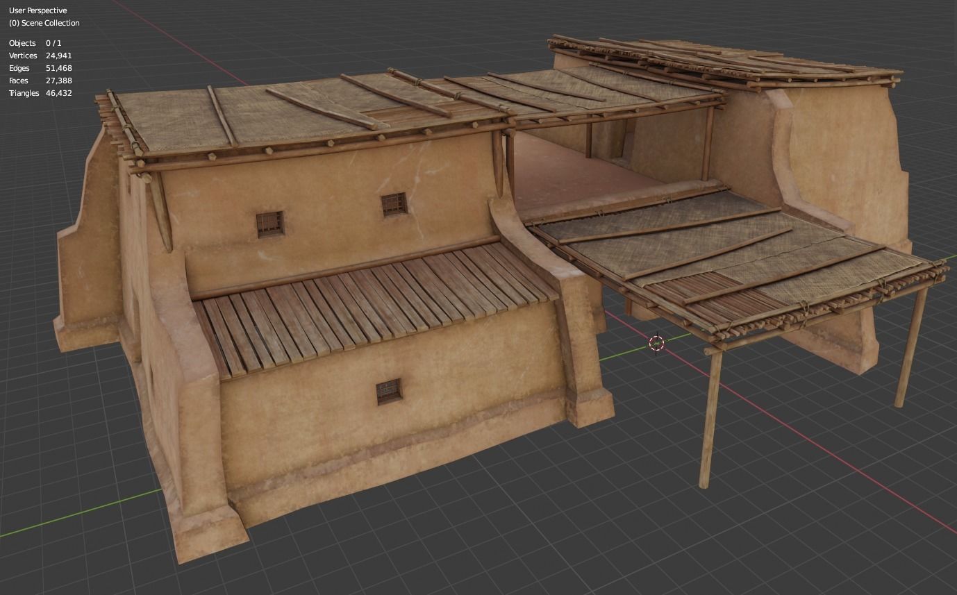 Sturdy Shanty Low-poly 3D model_20