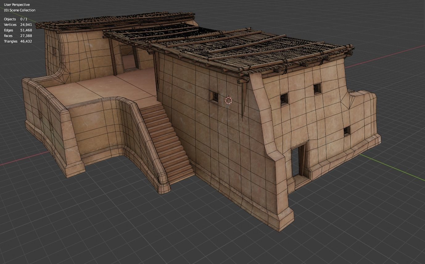Sturdy Shanty Low-poly 3D model_23