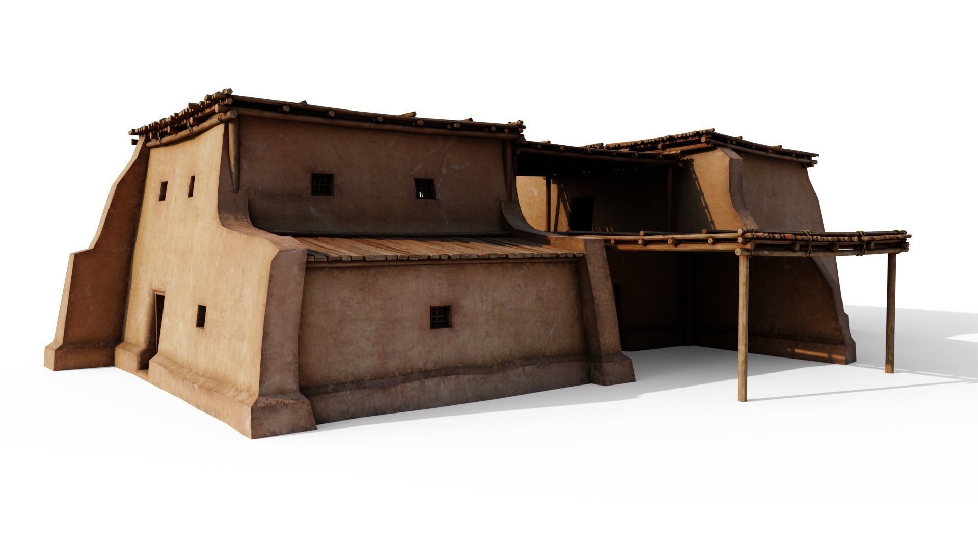 Sturdy Shanty Low-poly 3D model_14