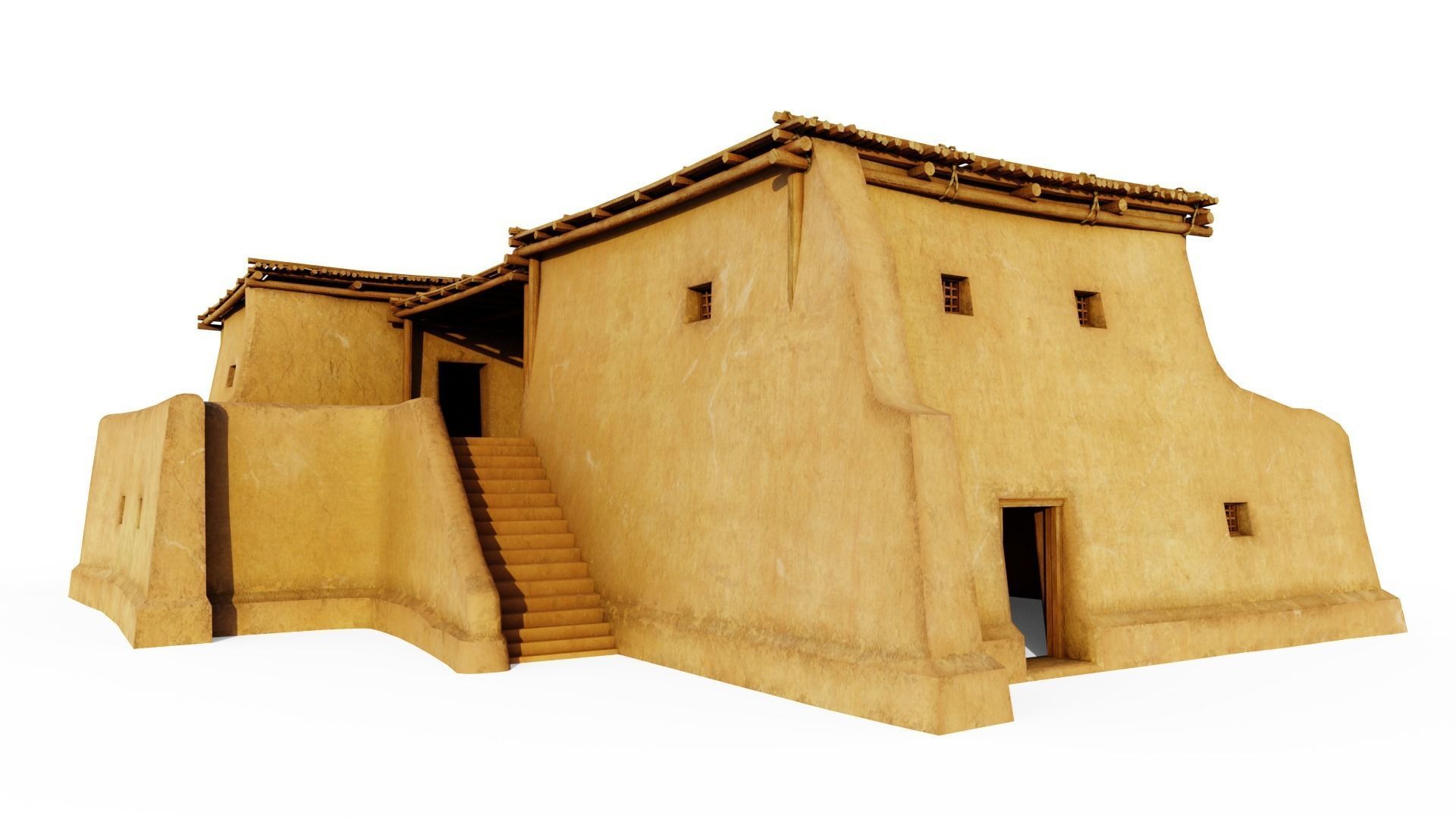 Sturdy Shanty Low-poly 3D model_5