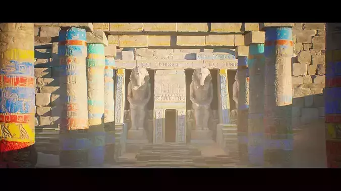 Antient Egypt Environment Kit - UE4 Low-poly 3D model