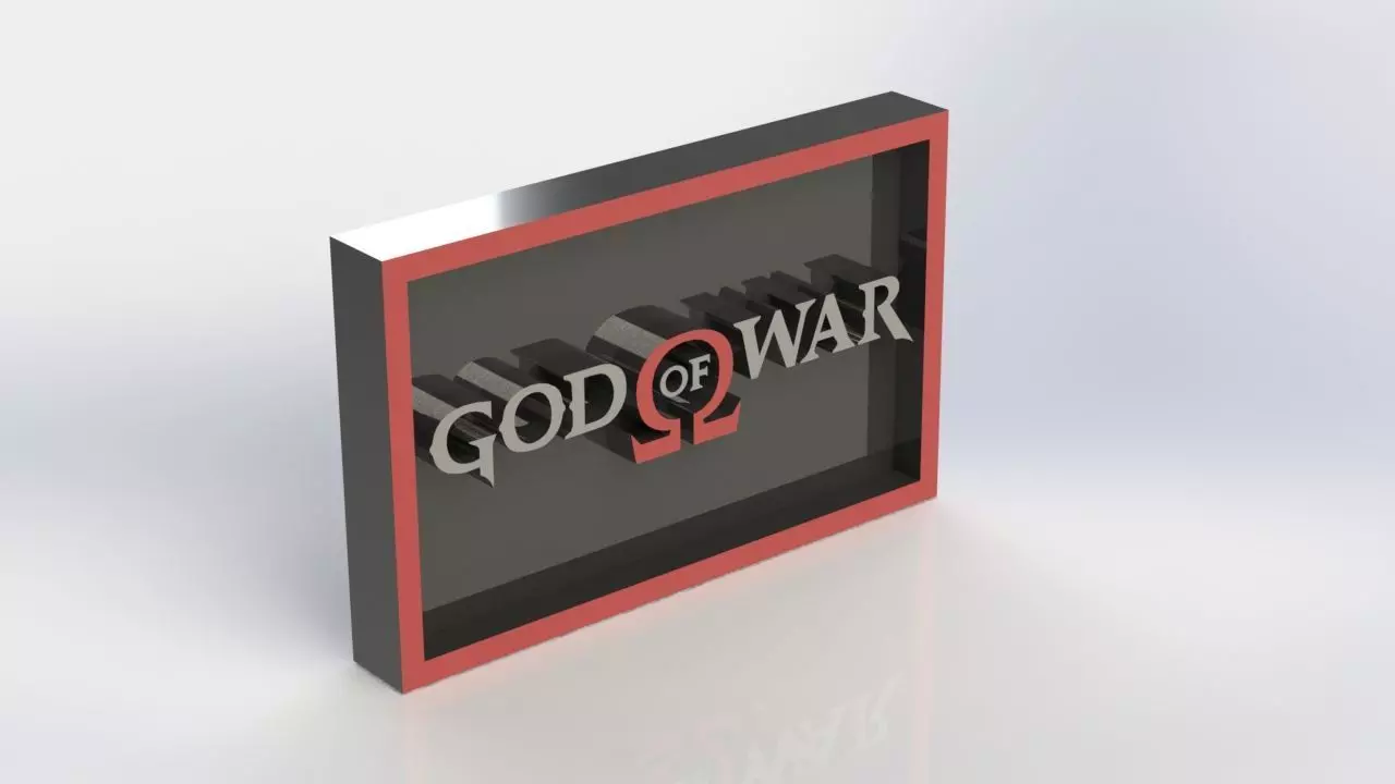 God of War Plaque 3D print model_0